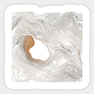 Minimalist Topography, Utah's Unknown Elevations Sticker